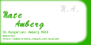 mate amberg business card